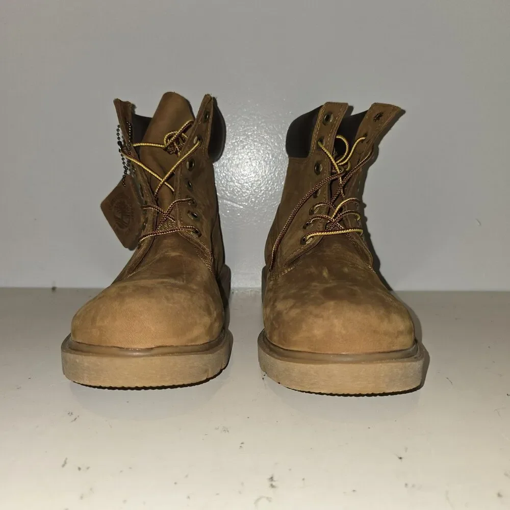 Timberland Mens 6 Inch Waterproof Brown Suede Leather Boots Size 8M 19076